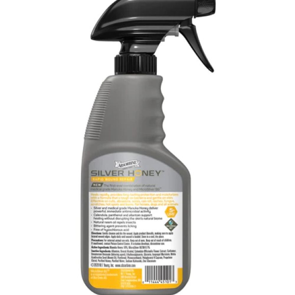 Silver Honey, Antimicrobial Hot Spot & Wound Care Spray Gel, 8 oz
