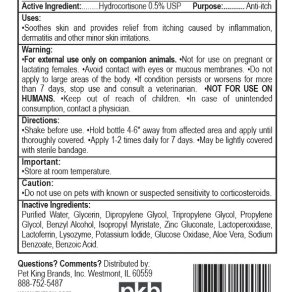 ZYMOX, Topical Spray with 0.5% Hydrocortisone For Pets, 2 oz