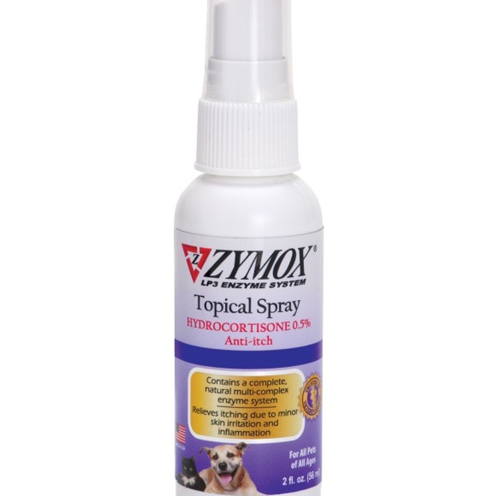 ZYMOX, Topical Spray with 0.5% Hydrocortisone For Pets, 2 oz