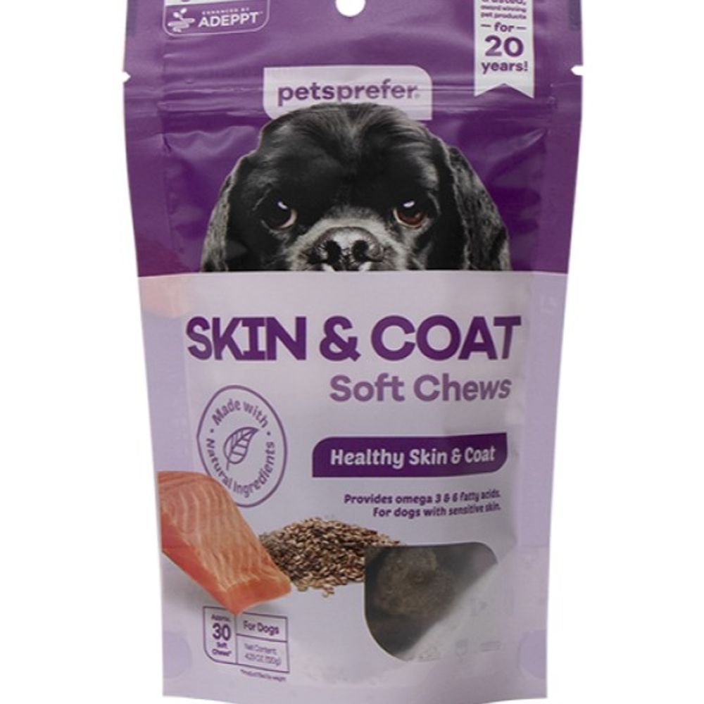 PetsPrefer, Skin & Coat Soft Chews For Dogs, 30 ct