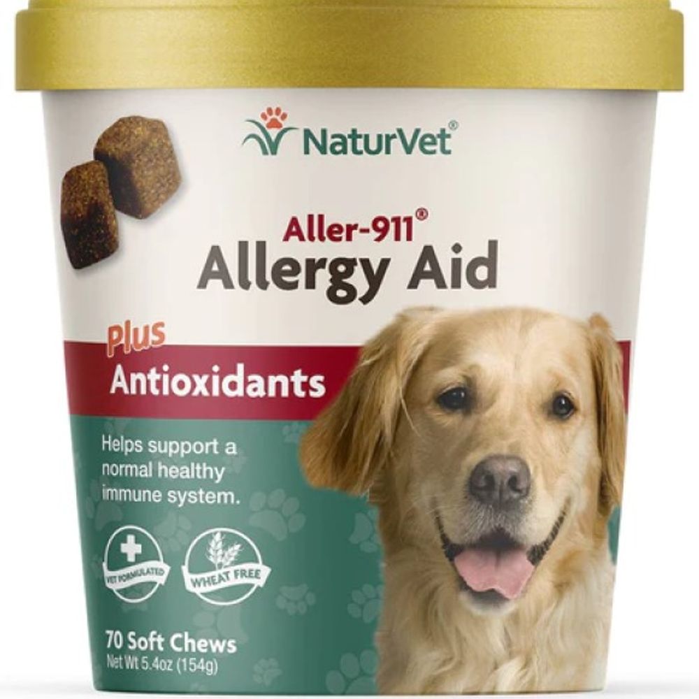 NaturVet, Aller-911 Allergy Aid Soft Chew For Dogs, 70 ct