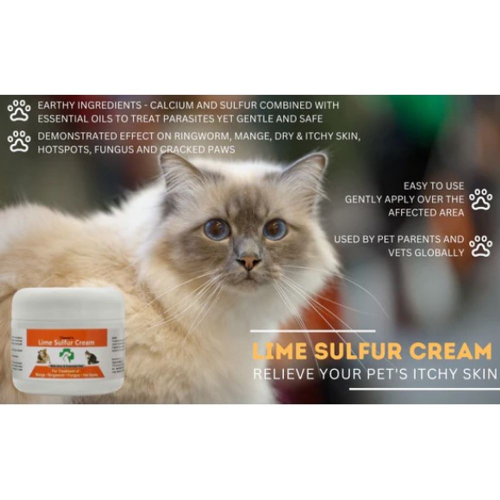 Healthy Paw Life, Lime Sulfur Pet Skin Cream, 2 oz