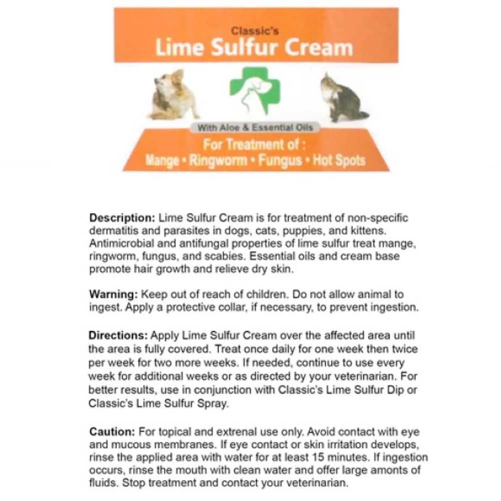 Healthy Paw Life, Lime Sulfur Pet Skin Cream, 2 oz