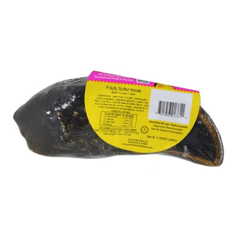 Jones, Stuffed Peanut Butter Flavor Filled Beef Hooves, 1 pk