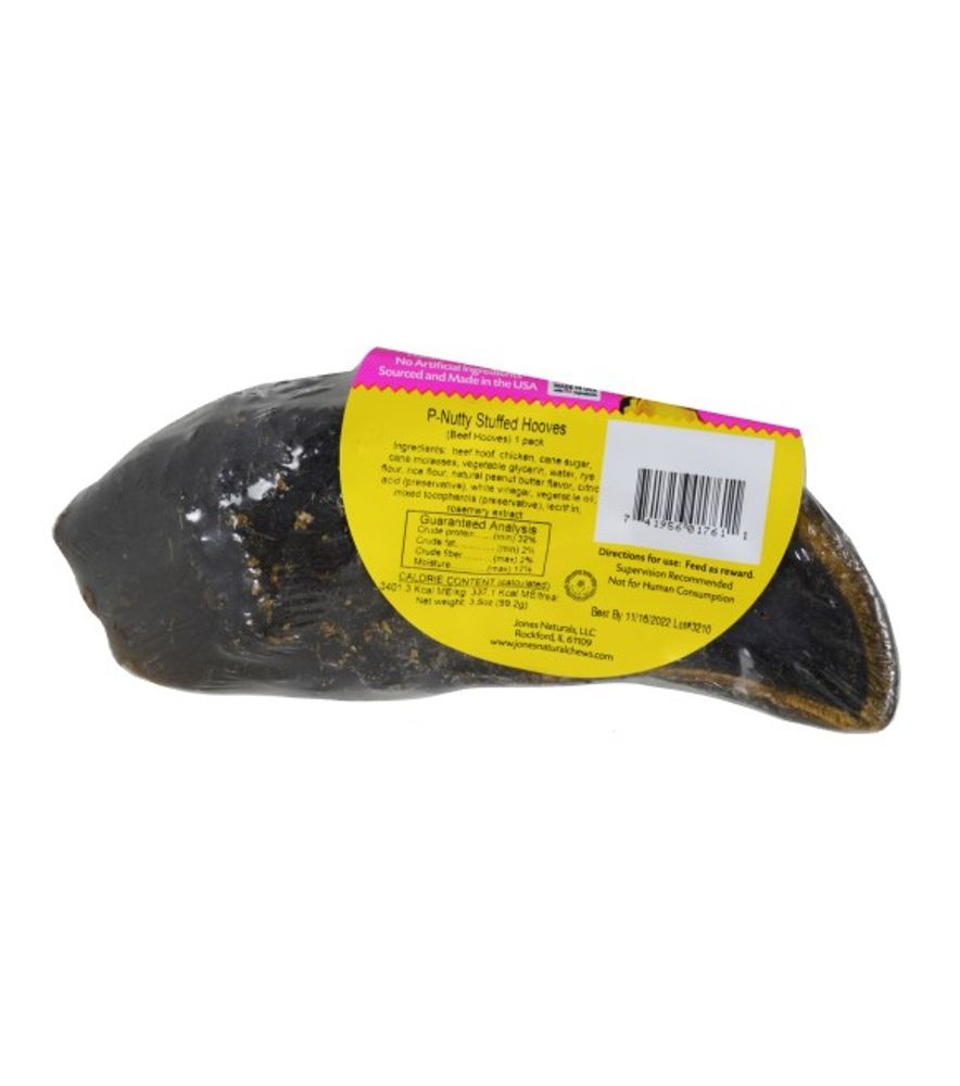 Jones, Stuffed Peanut Butter Flavor Filled Beef Hooves, 1 pk
