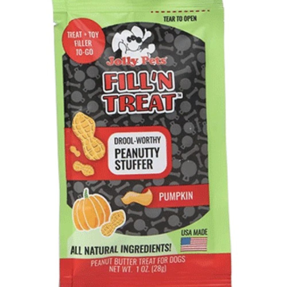 Jolly Pets, Fill'N Treat Pumpkin Peanut Butter for Dogs, 1 oz