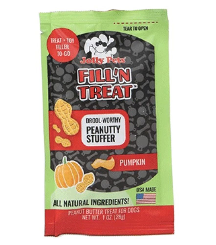 Jolly Pets, Fill'N Treat Pumpkin Peanut Butter for Dogs, 1 oz