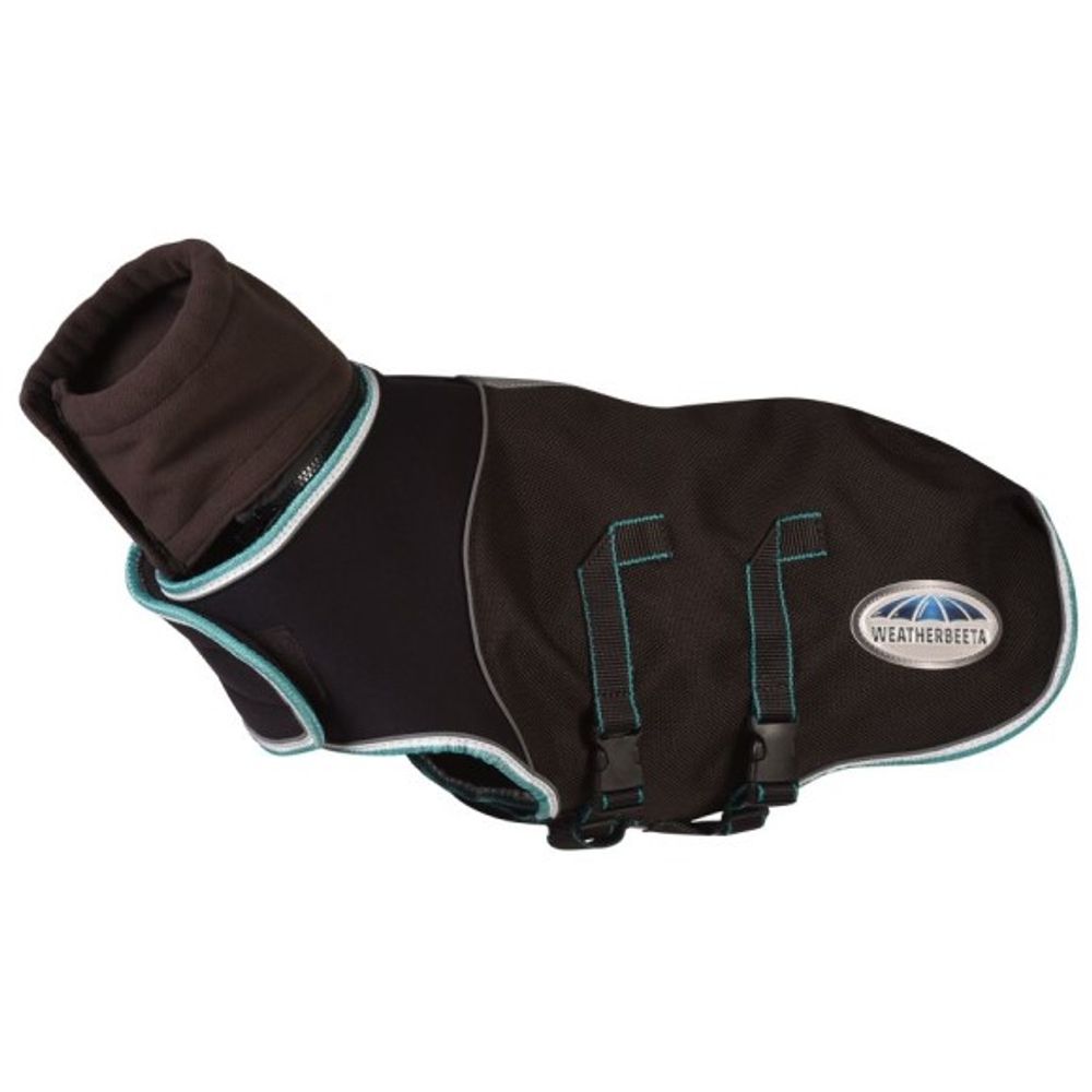 Weatherbeeta, Charcoal/Teal Comfitec Medium/Lite Ultra Cozi II Dog Coat