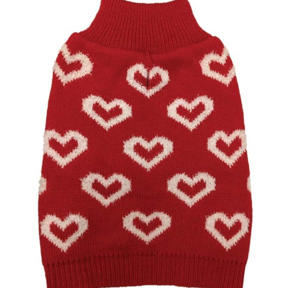 Spot, Fashion Pet Red Heart Dog Sweater