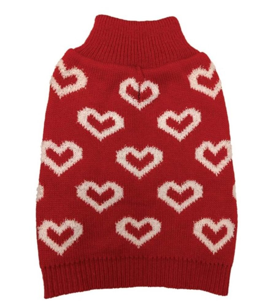 Spot, Fashion Pet Red Heart Dog Sweater