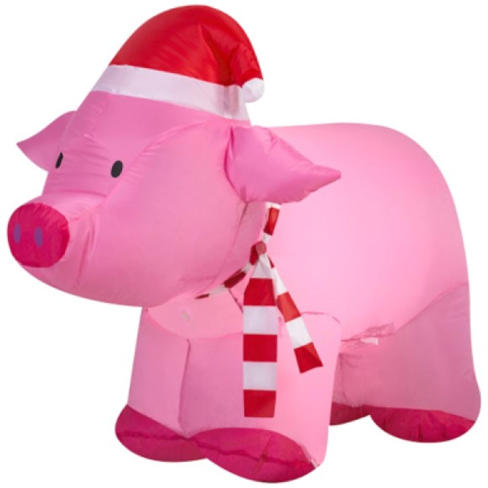 Santa's Forest, 4' Inflatable Pig
