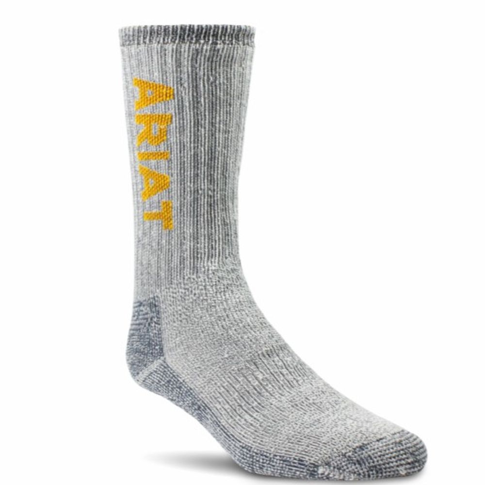 Ariat, Men's Ultimate Thermal Wool Blend Work Sock, 2 pk