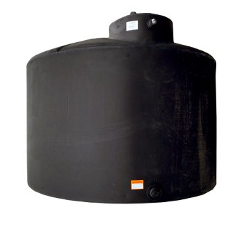 Norwesco Vertical Potable Water Storage Tank, Black, 1550 gal.