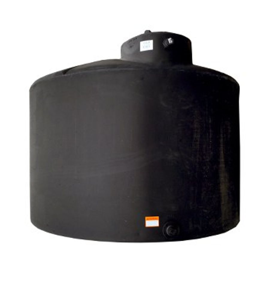 Norwesco Vertical Potable Water Storage Tank, Black, 1550 gal.