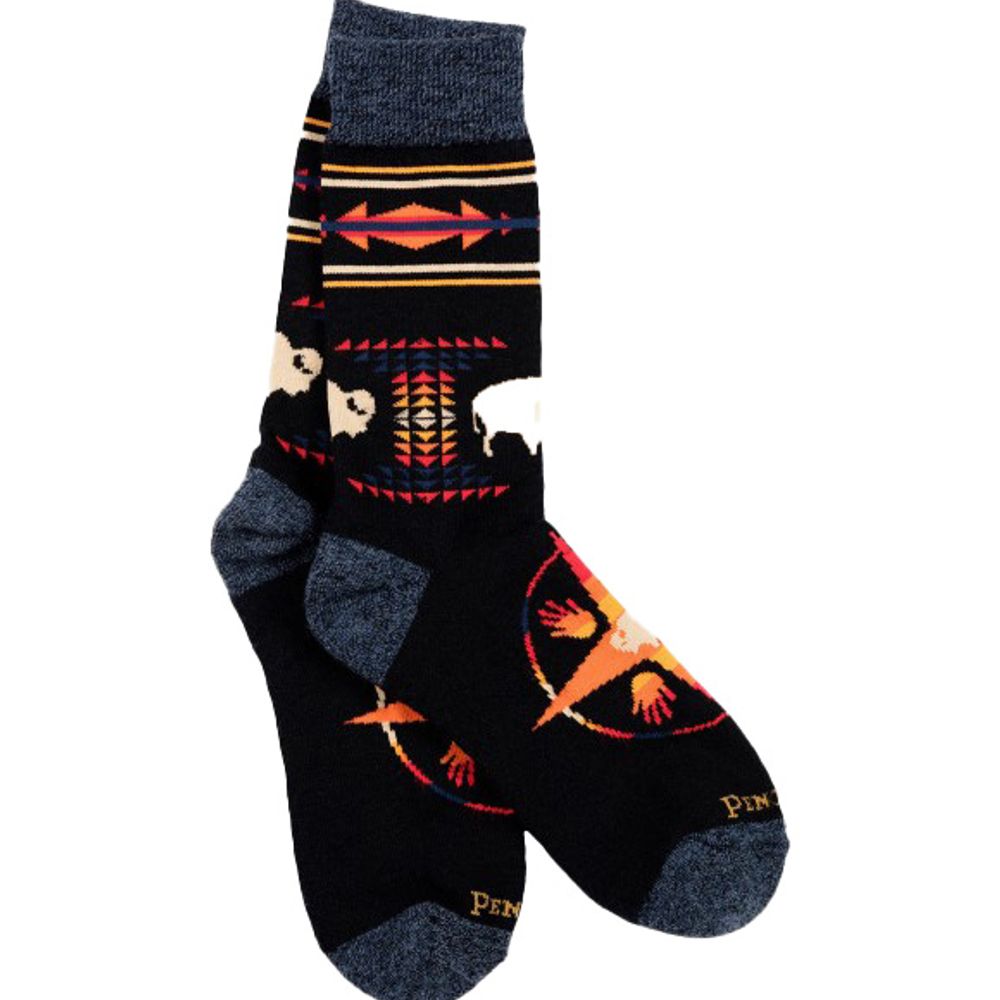 Pendleton, Unisex Black Big Medicine Camp Socks