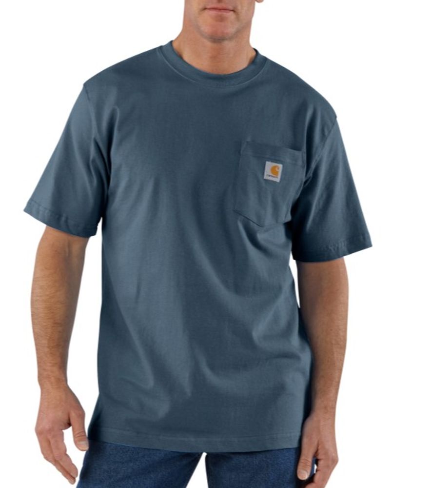 Carhartt, Men's Bluestone Loose Fit Heavyweight Short Sleeve Pocket T-Shirt, K87