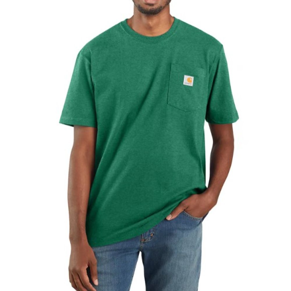 Carhartt, Men's North Woods Heather Loose Fit Heavyweight Short Sleeve Pocket T-Shirt, K87