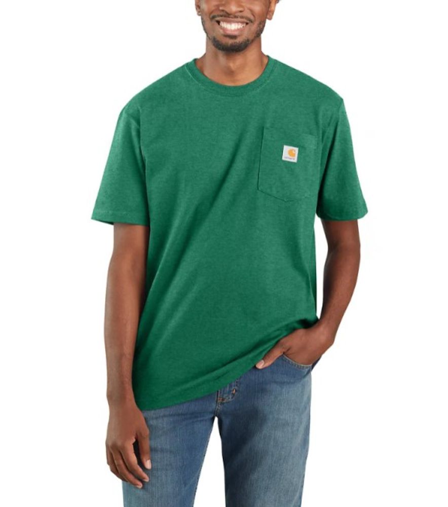 Carhartt, Men's North Woods Heather Loose Fit Heavyweight Short Sleeve Pocket T-Shirt, K87