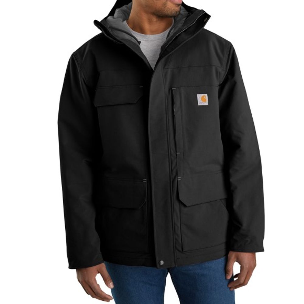 Carhartt, Men's Black Super Dux Relaxed Fit Insulated Traditional Coat