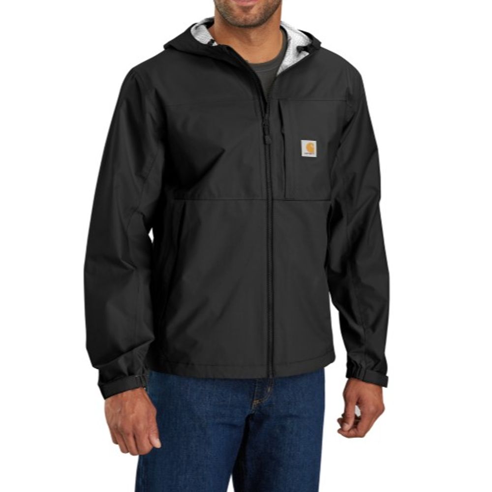 Carhartt, Men's Black Storm Defender Relaxed Fit Lightweight Packable Jacket 