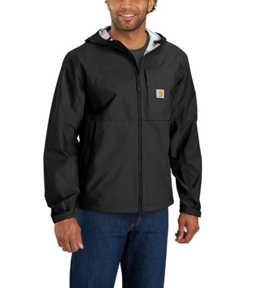 Carhartt, Men's Black Storm Defender Relaxed Fit Lightweight Packable Jacket