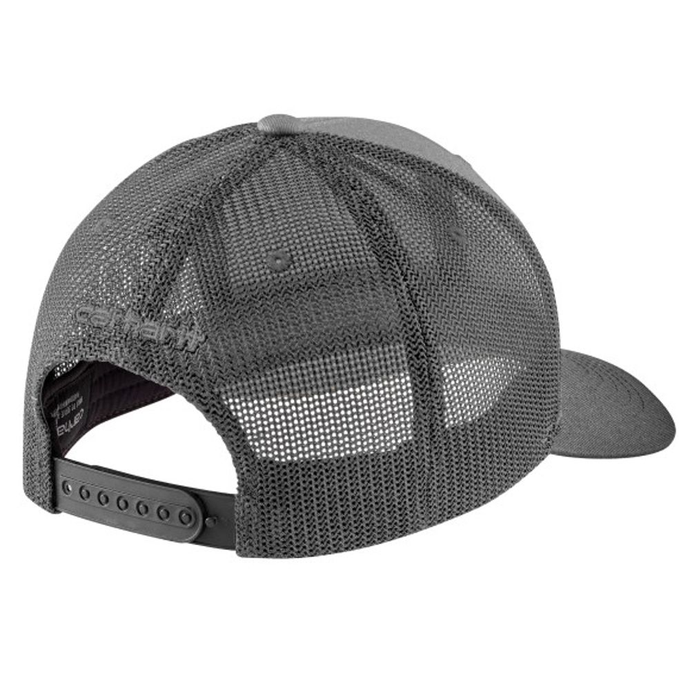 Carhartt, Men's Asphalt Rugged Flex Twill Mesh-Back Logo Patch Cap