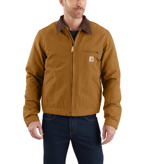 Carhartt Mens Carhartt Brown Relaxed Fit Duck Blanket Lined