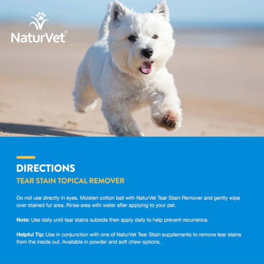 NaturVet, Tear Stain Topical Remover, 4 oz