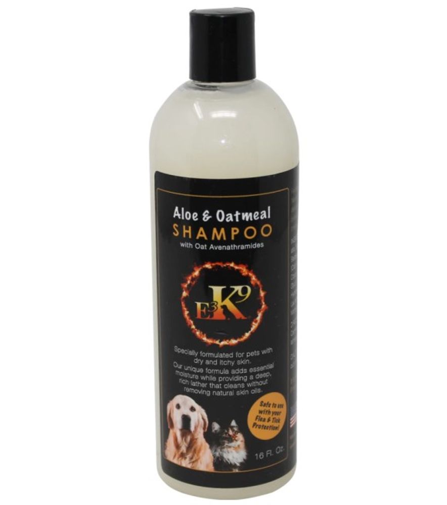 E3 K9, Aloe & Oatmeal Pet Shampoo, 16 oz