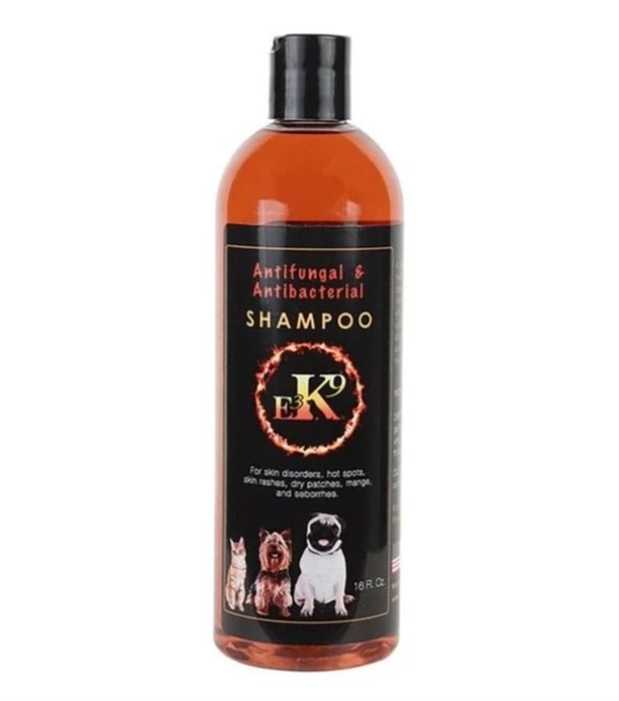 E3 K9, Antifungal & Antibacterial Pet Shampoo, 16 oz