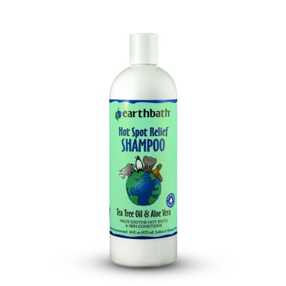 Earthbath, Tea Tree Oil & Aloe Vera Hot Spot Relief Pet Shampoo, 16 oz