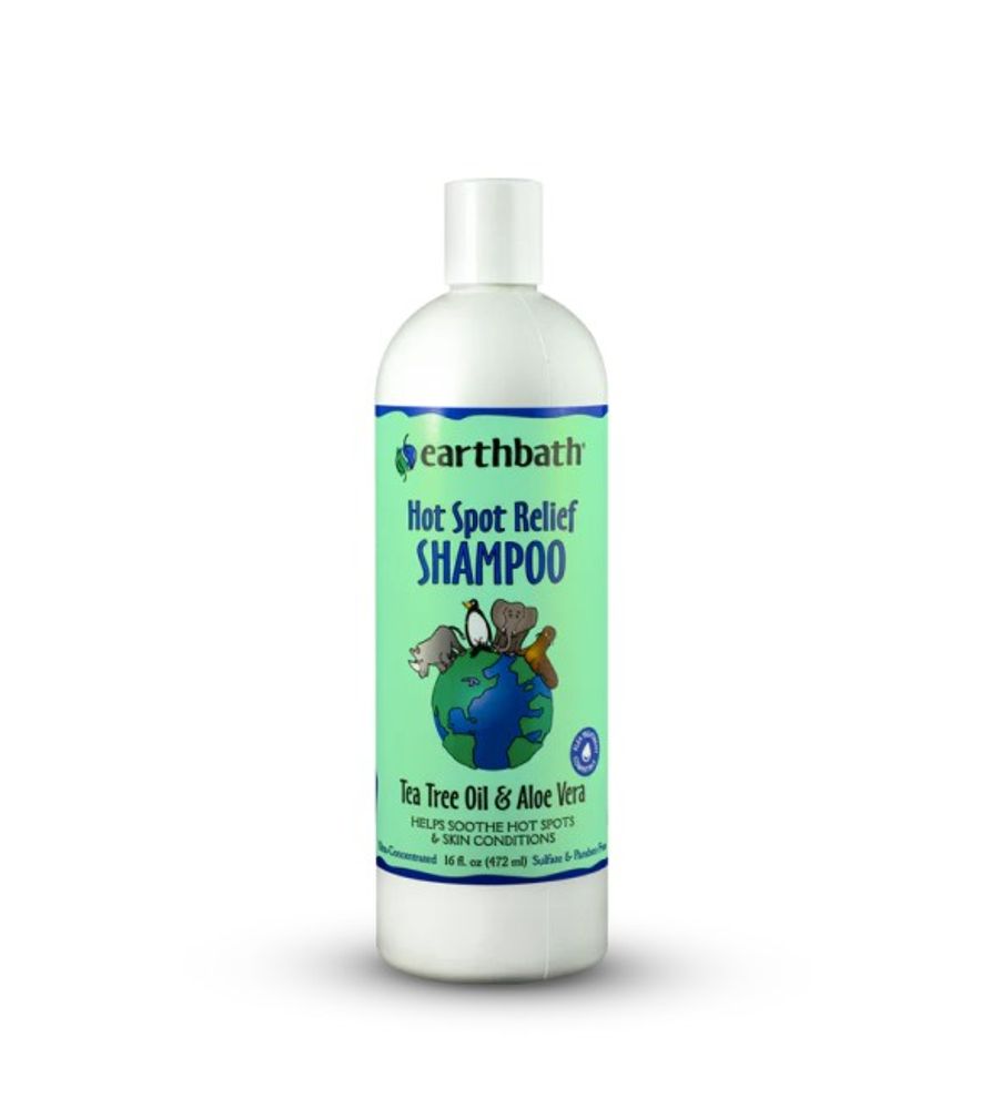 Earthbath, Tea Tree Oil & Aloe Vera Hot Spot Relief Pet Shampoo, 16 oz