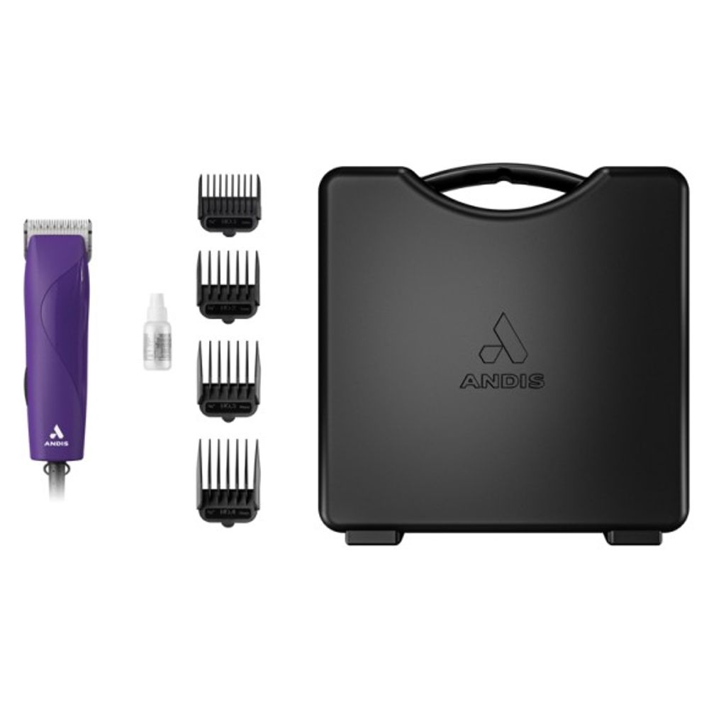 Andis, Purple Pro-Animal Detachable Blade Clipper Kit 