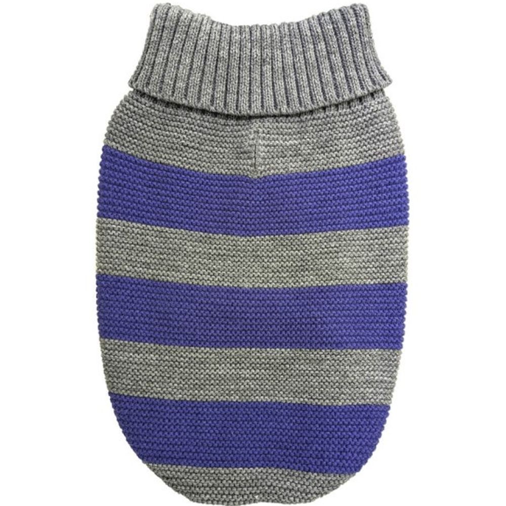 Spot, Fashion Pet Gray Stripe Pet Sweater 
