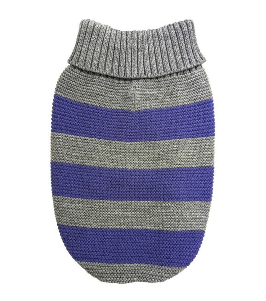 Spot, Fashion Pet Gray Stripe Pet Sweater