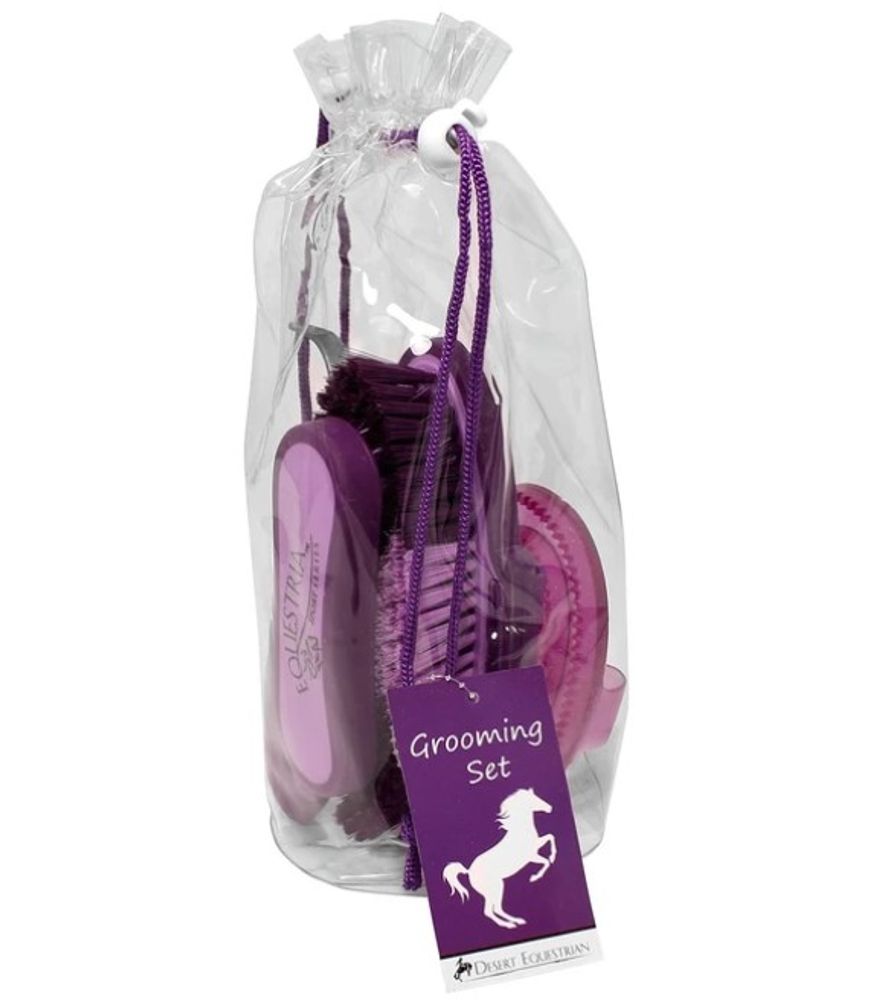 Desert Equestrian, Purple Grooming Set Duffle, 4 pc