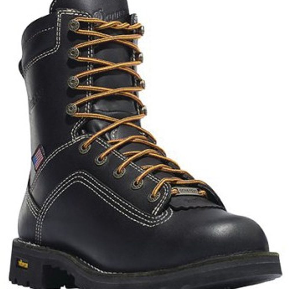 Danner, Men's 8" Black Quarry USA Waterproof Alloy Safety-Toe Work Boots, 17311