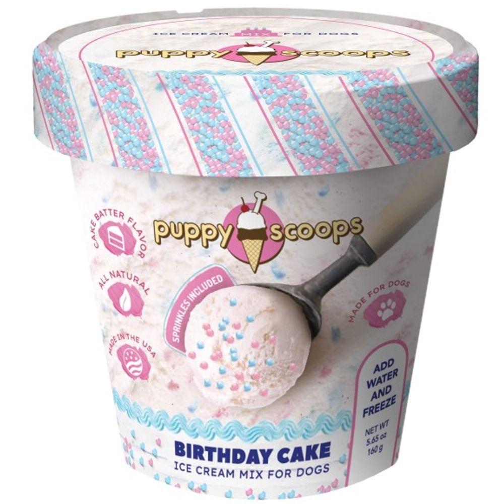 Puppy Cake, Puppy Scoops Birthday Cake Ice Cream, 1 pt