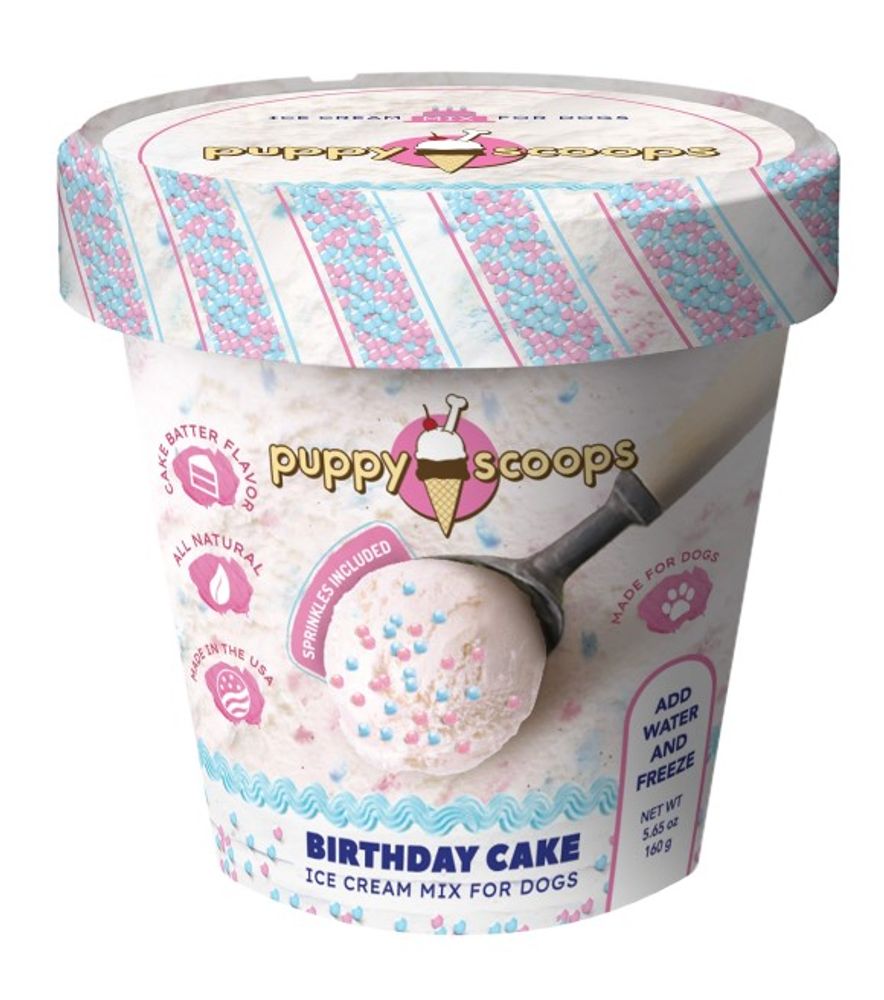 Puppy Cake, Puppy Scoops Birthday Cake Ice Cream, 1 pt