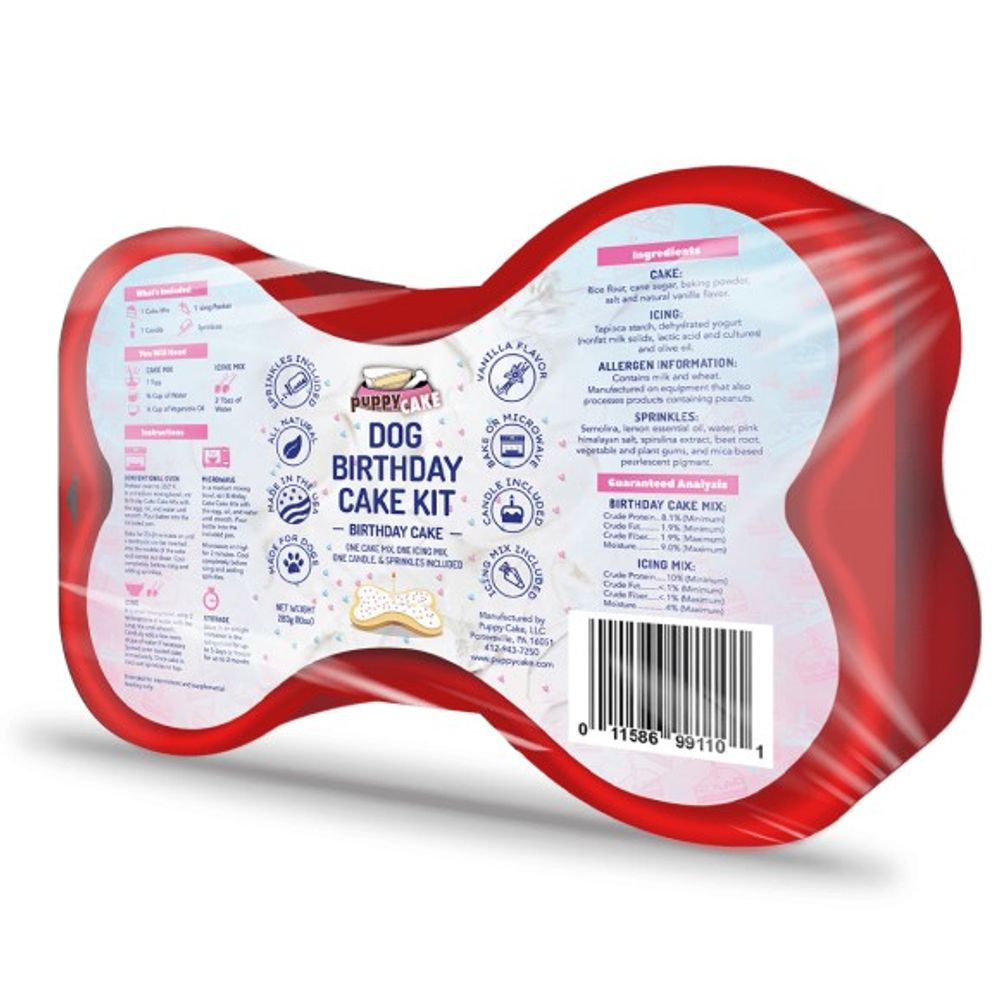 Puppy Cake, Birthday Cake Flavor Dog Birthday Cake Kit