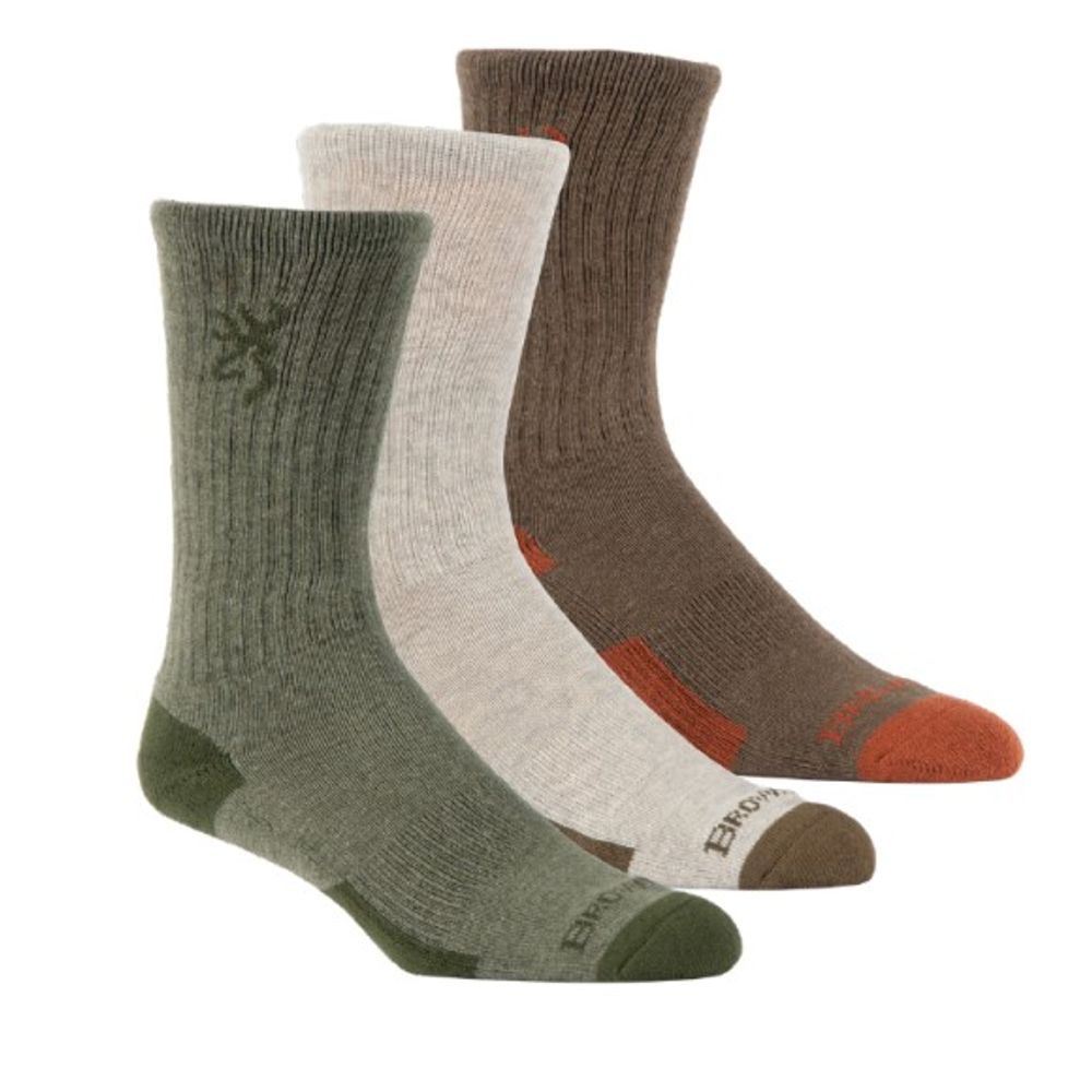 Browning, Men's Multi-Color Everyday Crew Socks, 3 pk