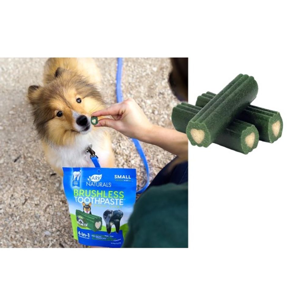 Ark Naturals, Small Brushless Toothpaste Dog Dental Chews, 12 oz