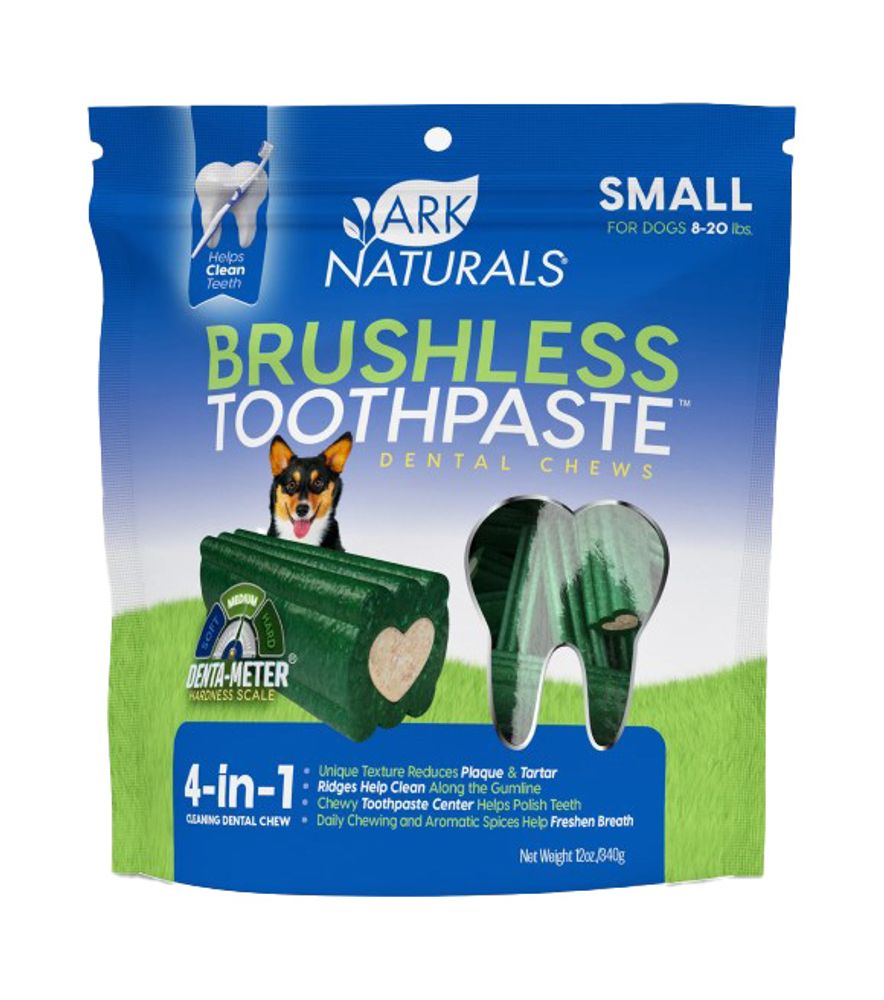 Ark Naturals, Small Brushless Toothpaste Dog Dental Chews, 12 oz