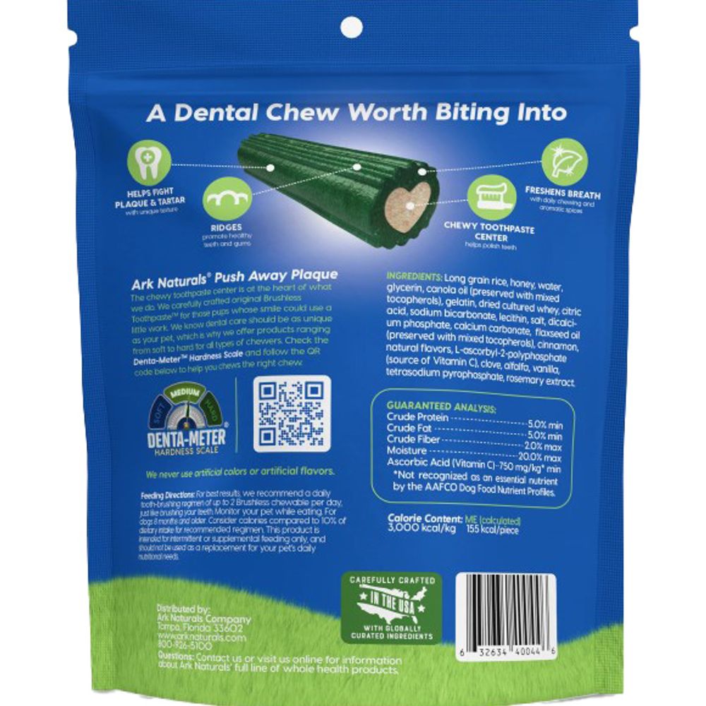 Ark Naturals, XL Brushless Toothpaste Dog Dental Chews, 24 oz