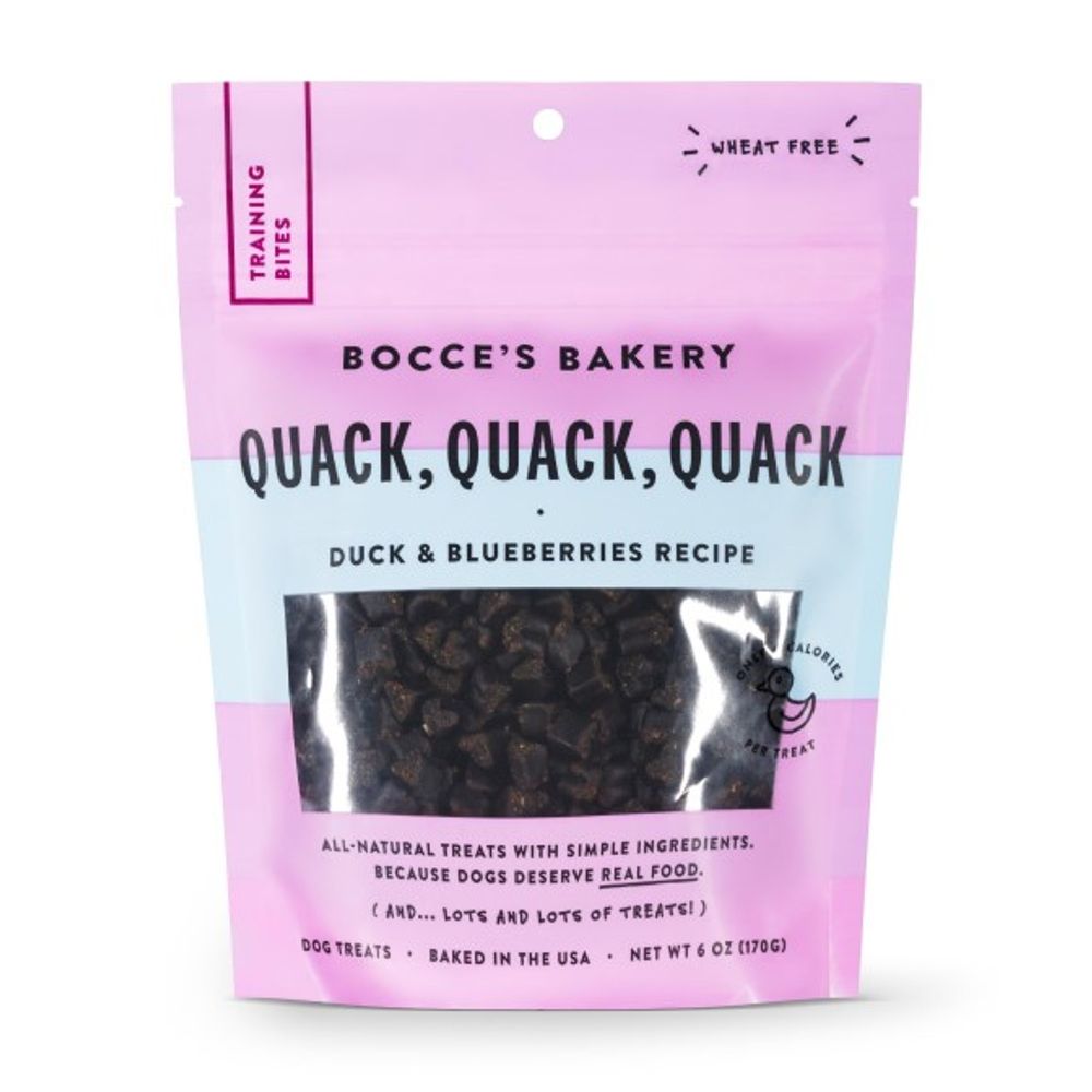 Bocce's Bakery, Quack, Quack, Quack Training Bites Dog Treats, 6 oz
