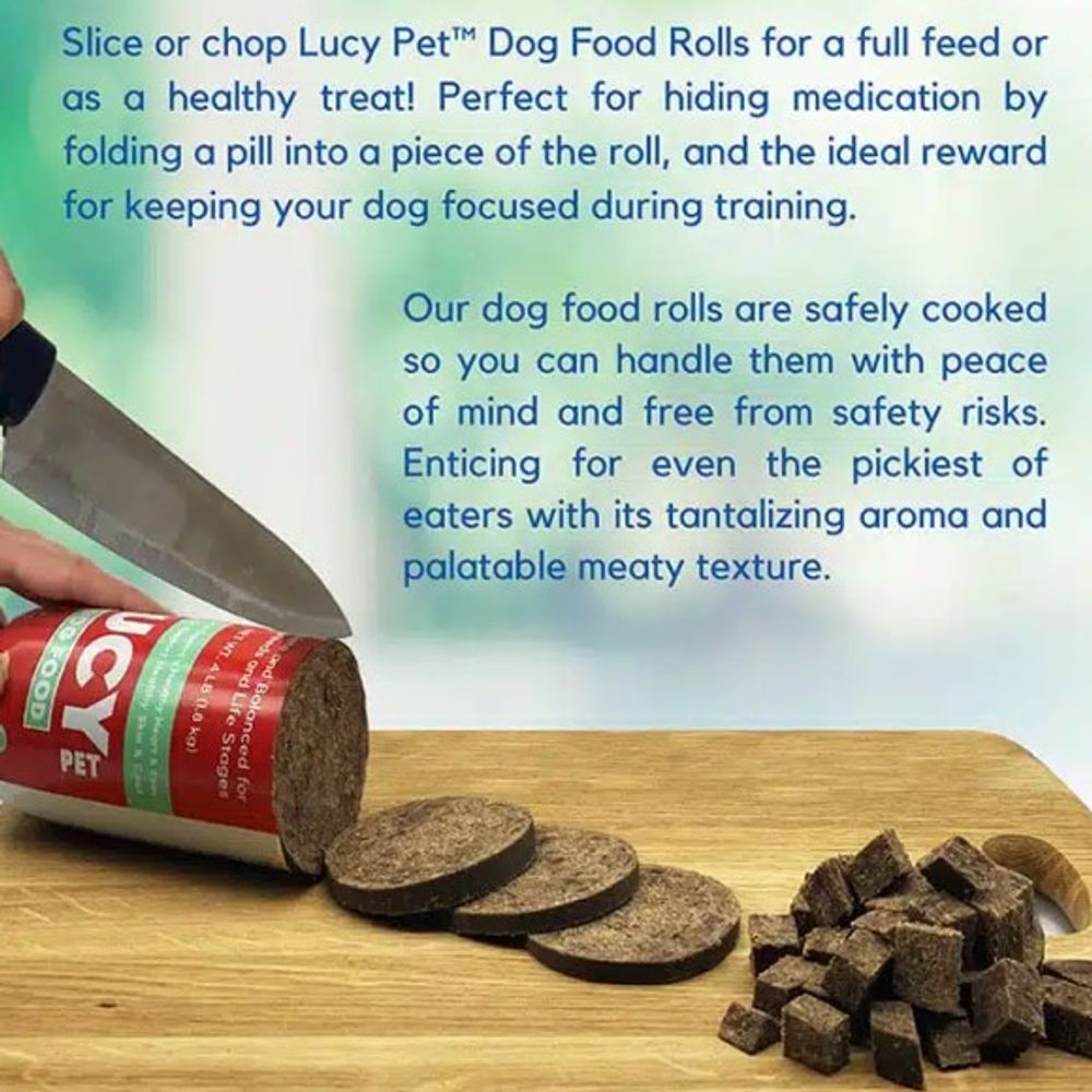 Lucy Pet, Beef Formula Dog Food Roll, 1 lb