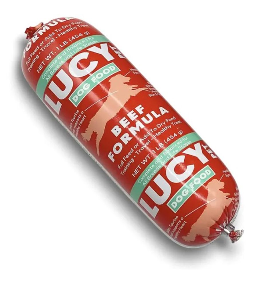 Lucy Pet, Beef Formula Dog Food Roll, 1 lb