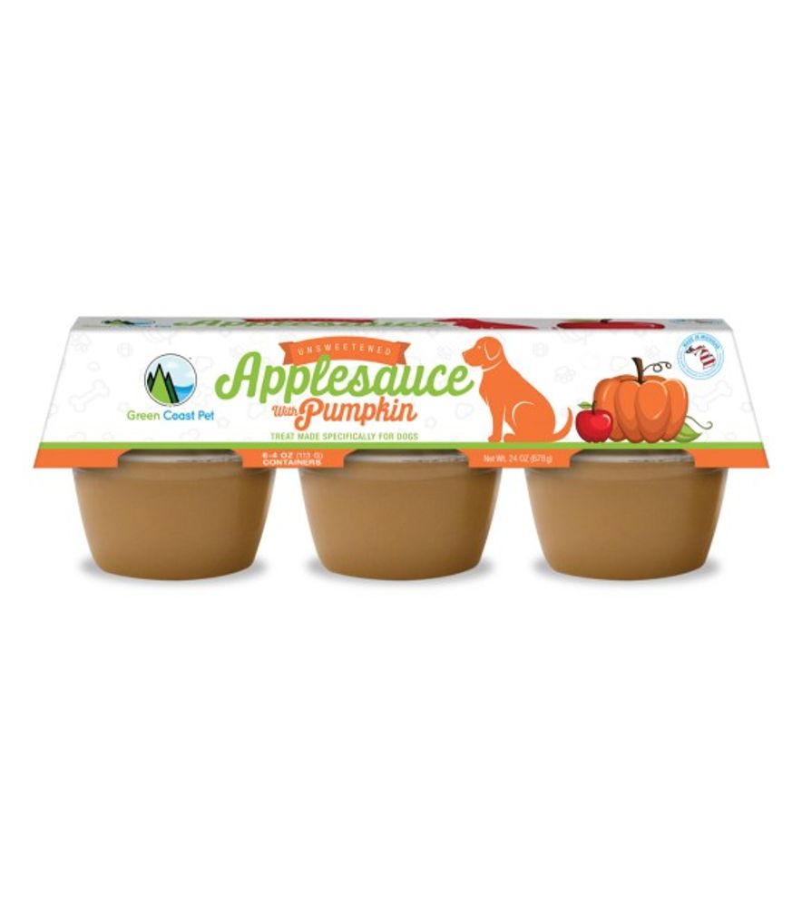 Green Coast Pet, Unsweetened Applesauce with Pumpkin, 6 pk