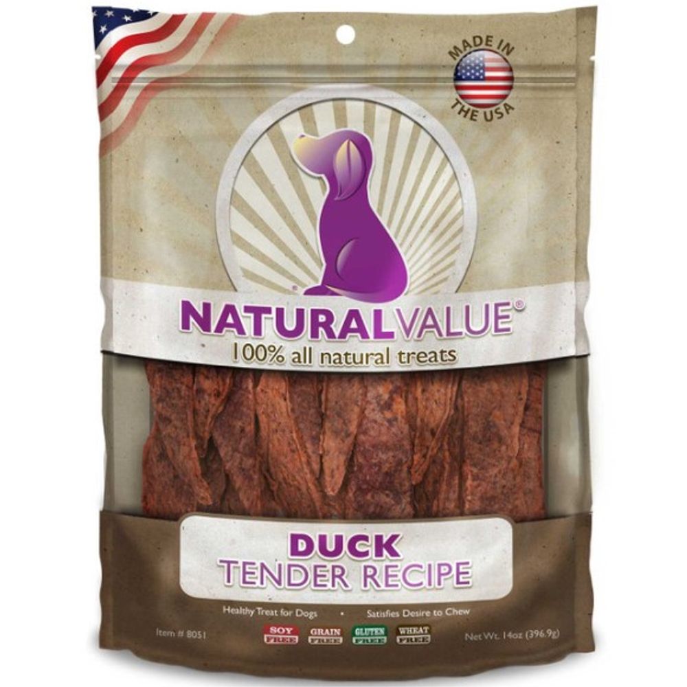 Natural Value, Duck Tenders Soft Dog Chews, 14 oz