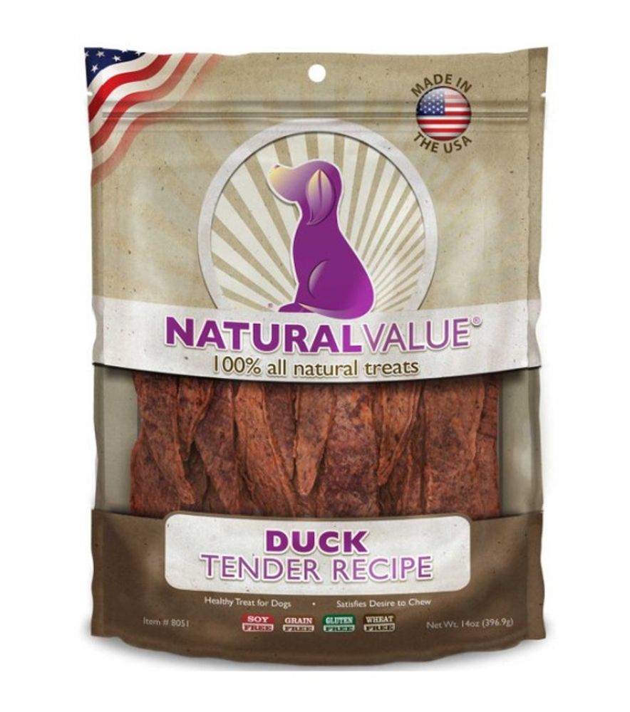 Natural Value, Duck Tenders Soft Dog Chews, 14 oz